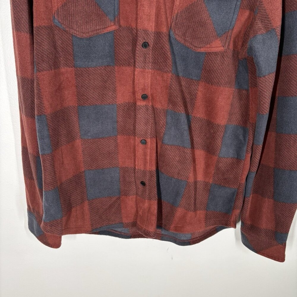 O’Neill Men M Arctic Check Superfleece Snap Button Cozy Shacket Shirt Jacket NWT - Picture 3 of 13